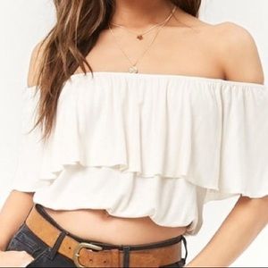 Off the shoulder crop top
